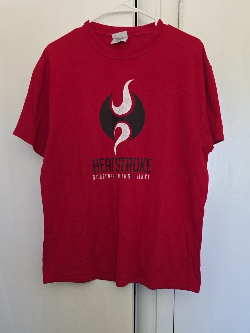 Red Crewneck T‑Shirt